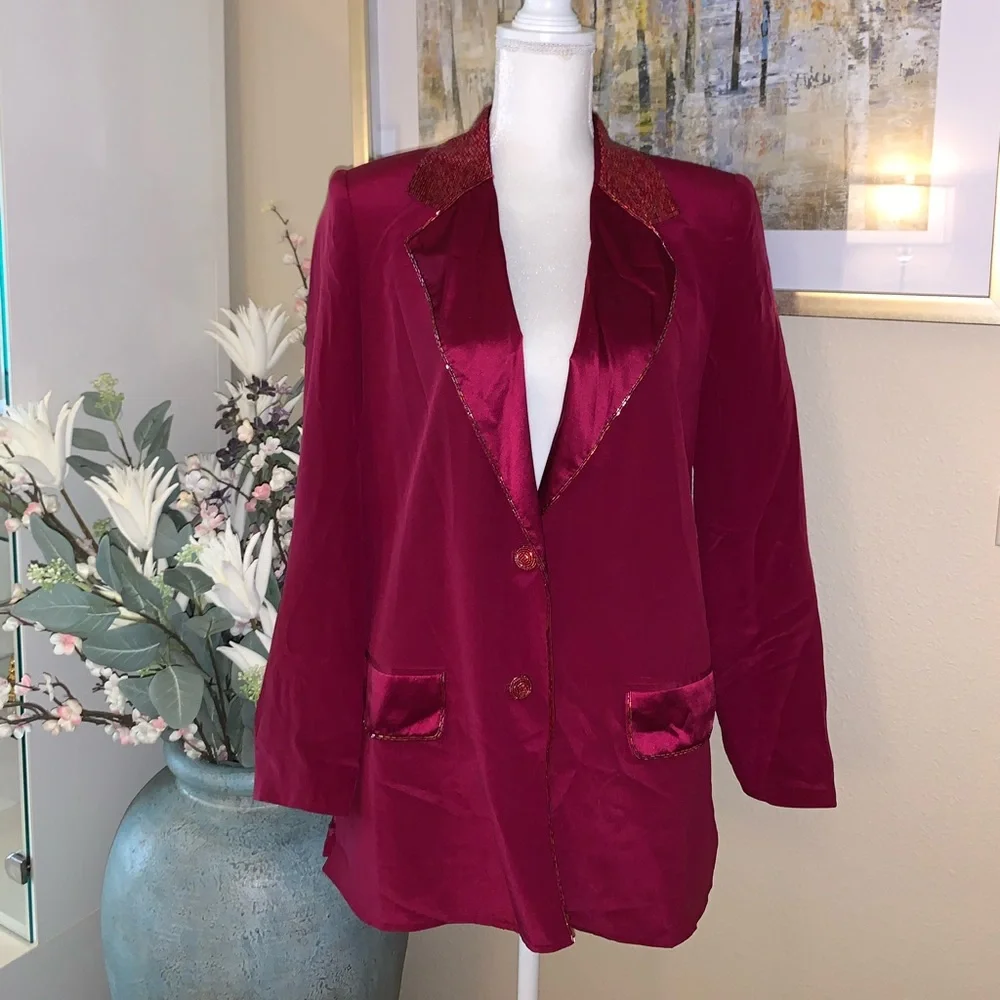 Diane Gilman 100% silk blazer/jacket - Picture 2 of 16